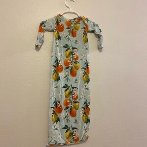 Posh Peanut Citrus Print Bamboo Baby Gown